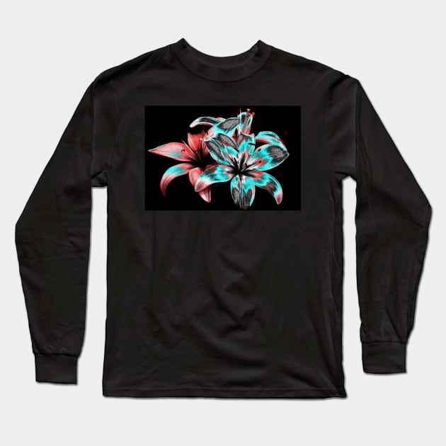 Duotone flowers Long Sleeve T-Shirt by rolffimages